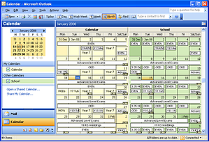Outlook Calendar - Grid Screenshot