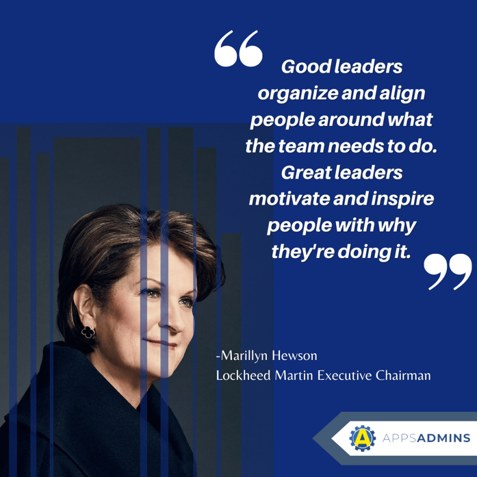 _Good leaders organize and align people around what the team needs to do. Great leaders motivate and inspire people with why theyre doing it._ (1)